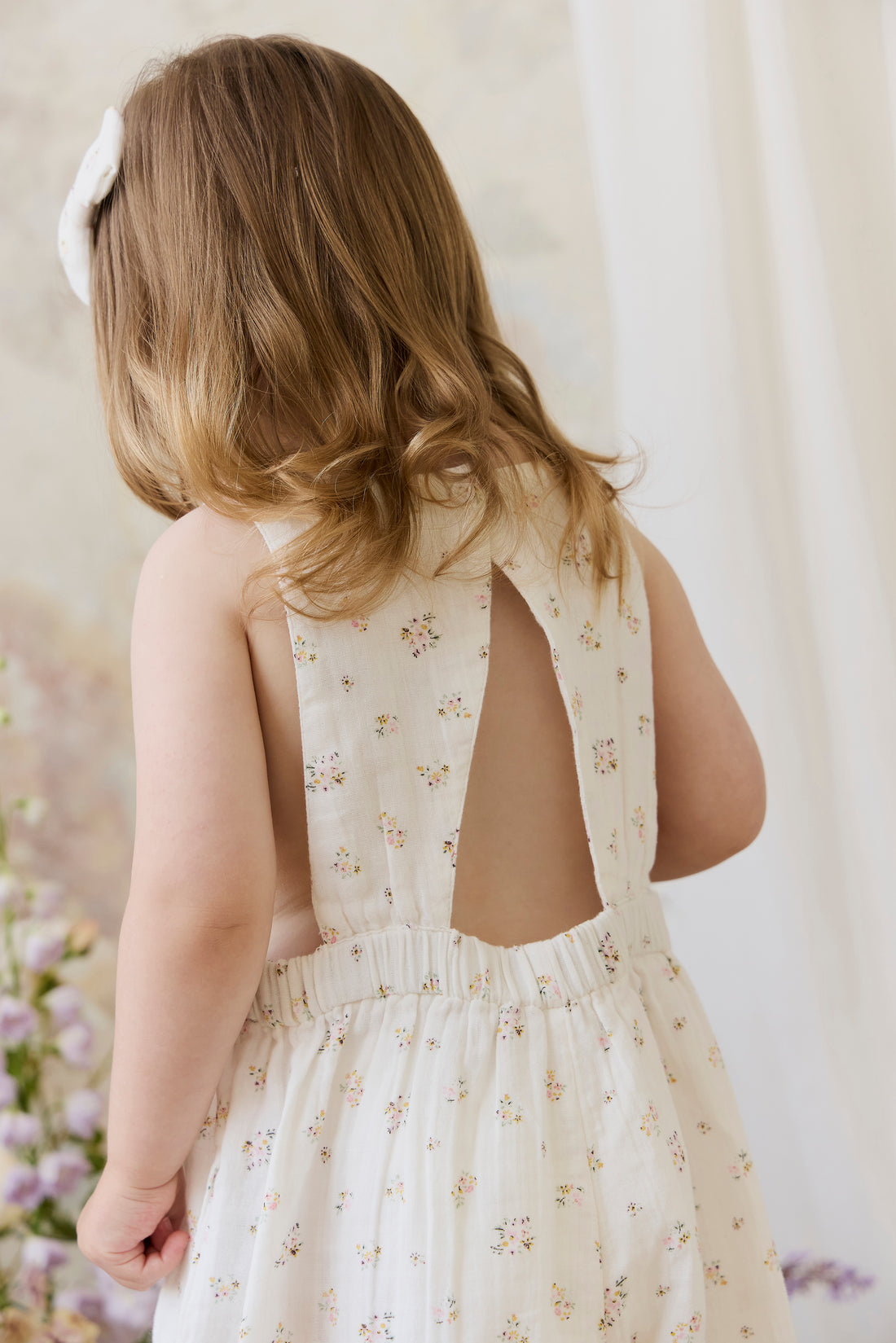 Organic Cotton Muslin Marceline Jumpsuit - Ayla Whisper Childrens Jumpsuit from Jamie Kay NZ