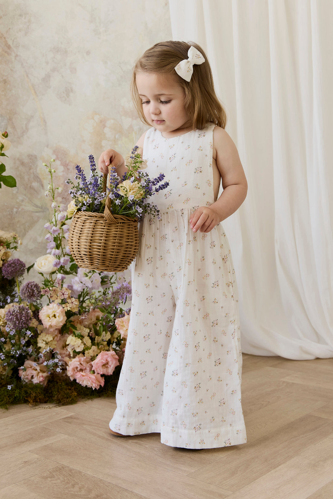 Organic Cotton Muslin Marceline Jumpsuit - Ayla Whisper Childrens Jumpsuit from Jamie Kay NZ