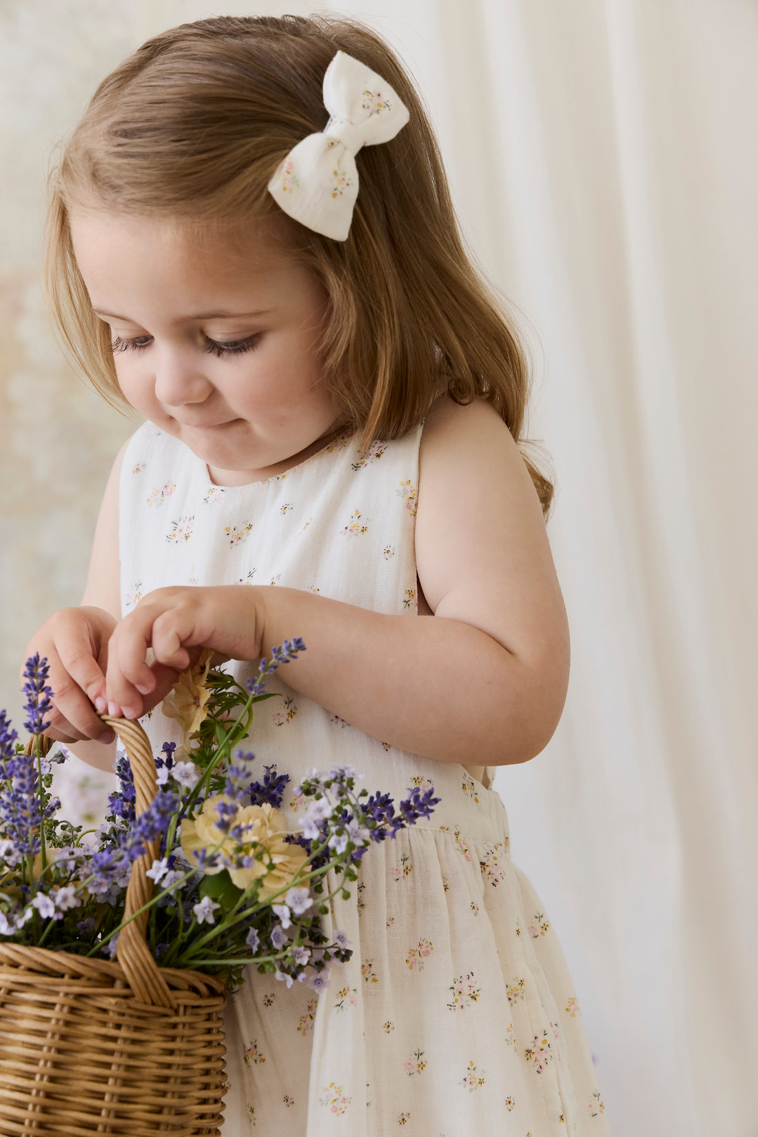 Organic Cotton Desiree Bow - Ayla Whisper Childrens Hair Bow from Jamie Kay NZ