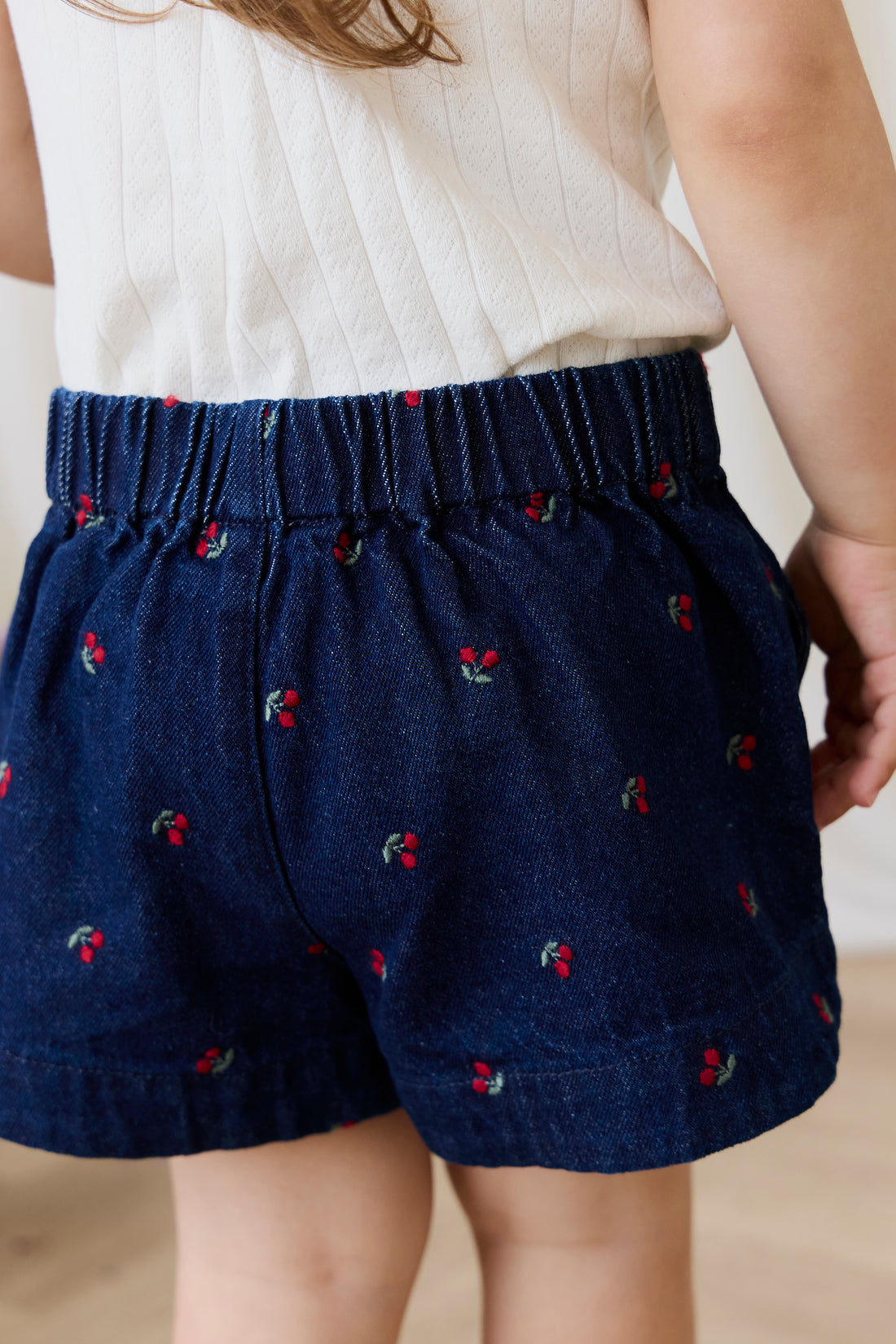 Jardine Short - Cerise Denim Childrens Short from Jamie Kay NZ