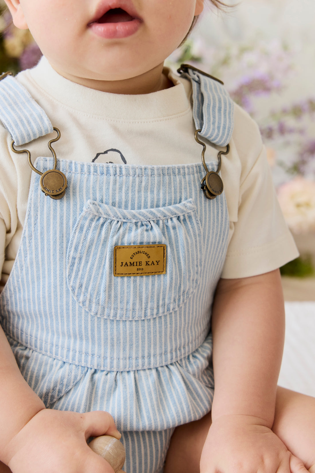 Denver Playsuit - Sunday Stripe Childrens Playsuit from Jamie Kay NZ