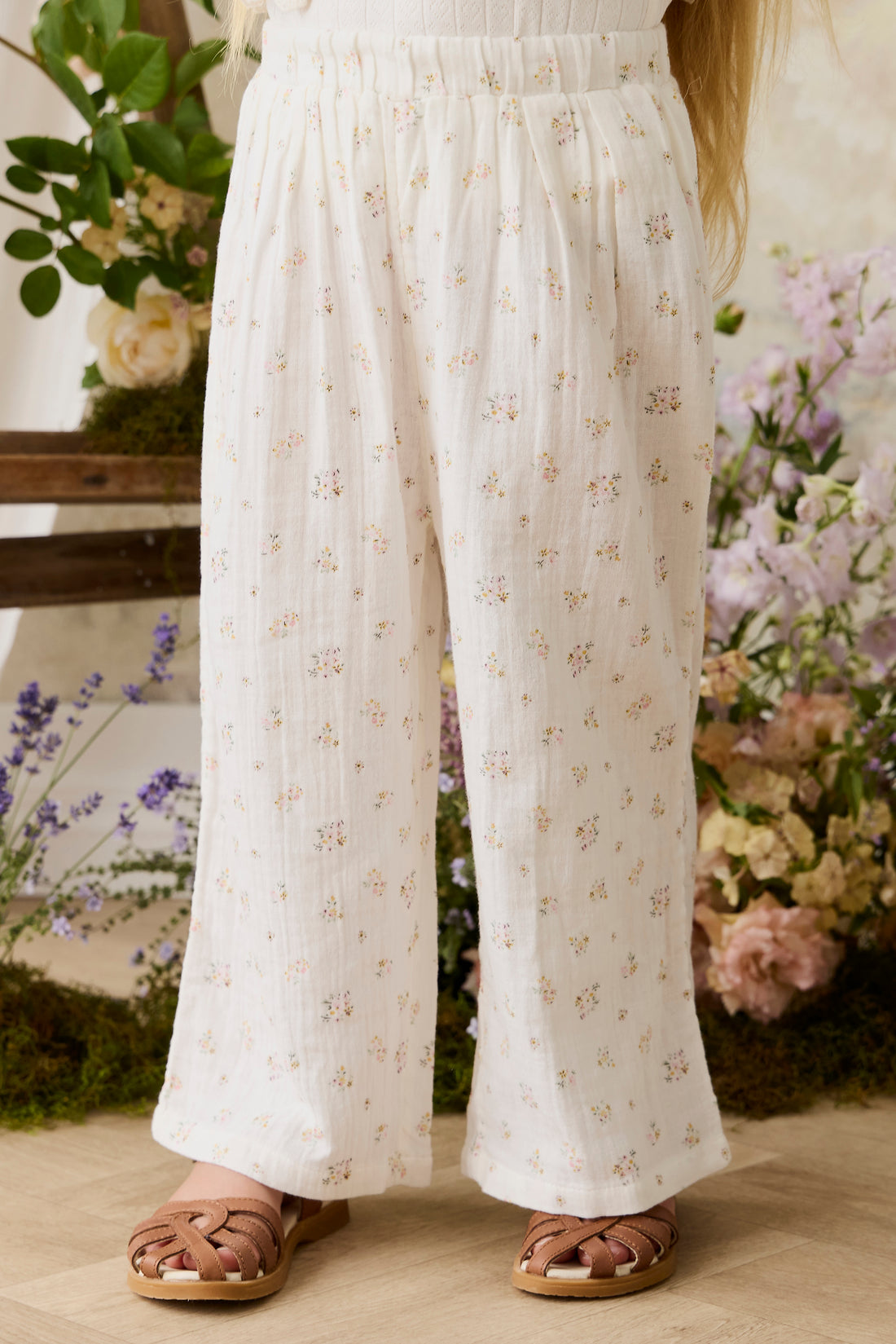 Organic Cotton Muslin Odette Pant - Ayla Whisper Childrens Pant from Jamie Kay NZ