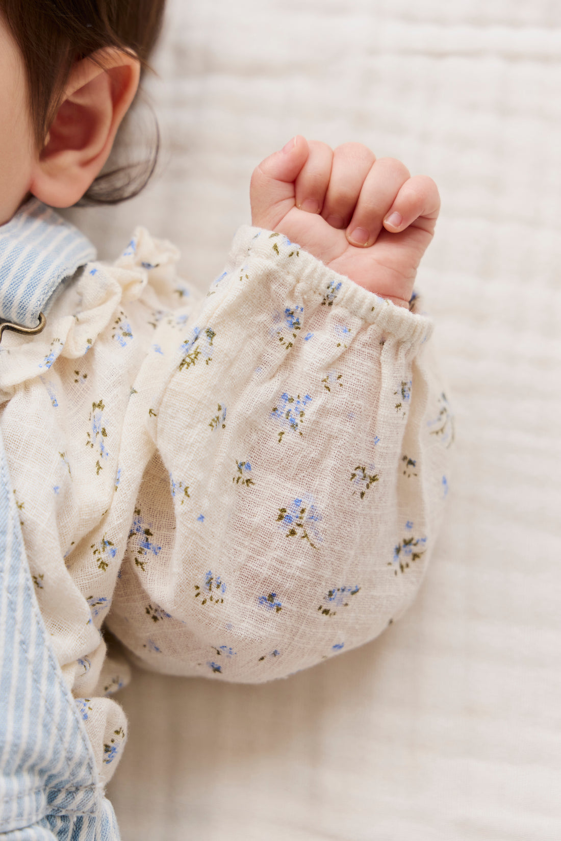 Organic Cotton Nathalie Blouse - Juniper Fields Blue Childrens Top from Jamie Kay NZ