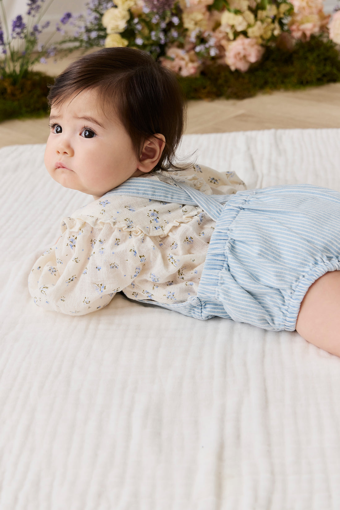 Denver Playsuit - Sunday Stripe Childrens Playsuit from Jamie Kay NZ