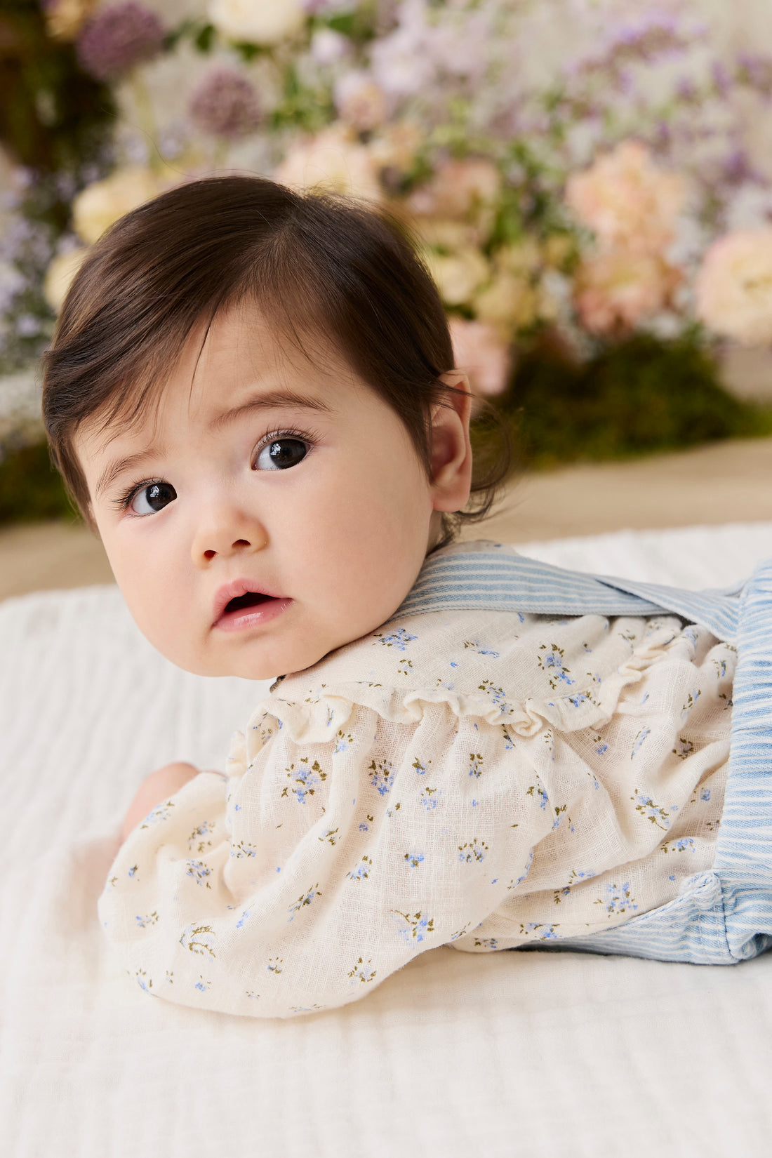 Organic Cotton Nathalie Blouse - Juniper Fields Blue Childrens Top from Jamie Kay NZ