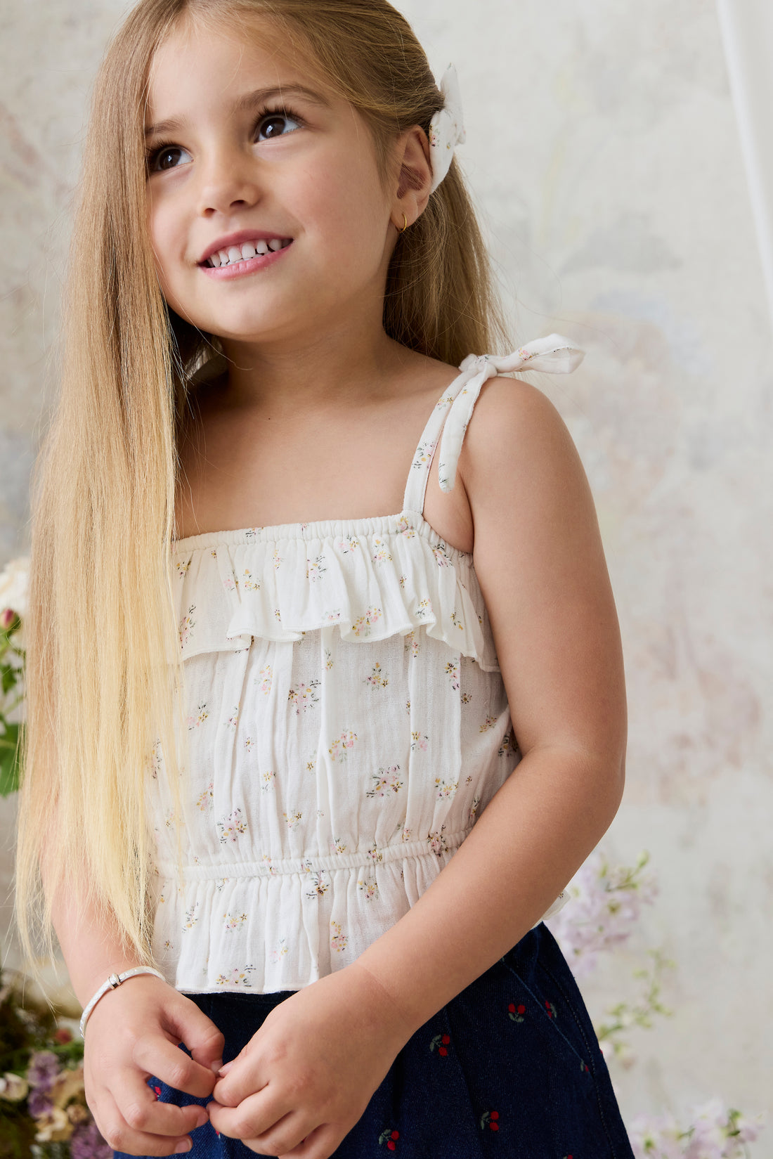 Organic Cotton Muslin Harriet Top - Ayla Whisper Childrens Top from Jamie Kay NZ