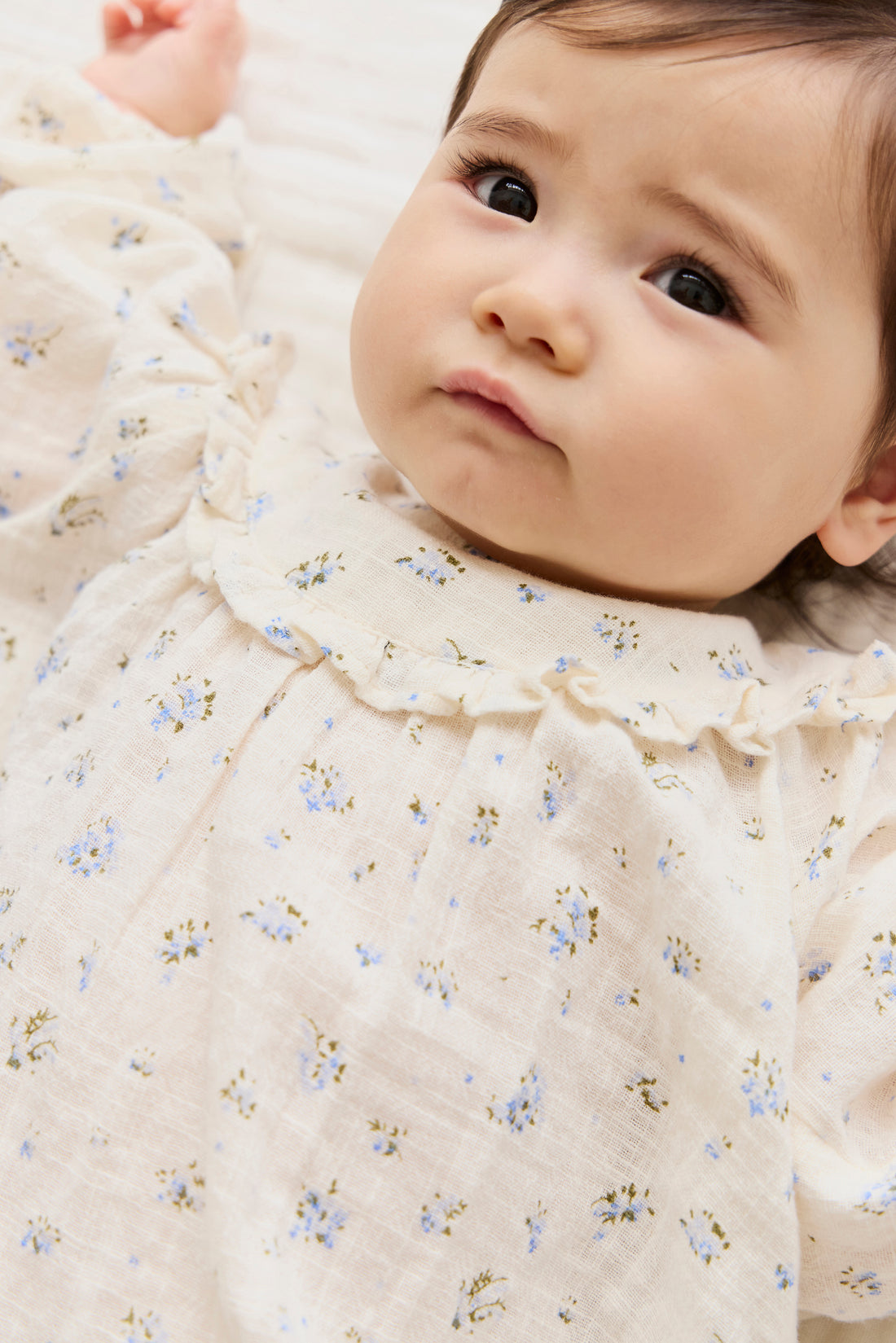 Organic Cotton Nathalie Blouse - Juniper Fields Blue Childrens Top from Jamie Kay NZ