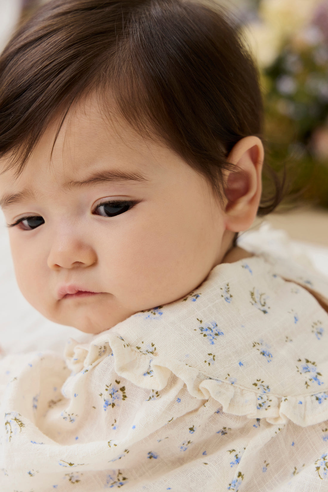 Organic Cotton Nathalie Blouse - Juniper Fields Blue Childrens Top from Jamie Kay NZ