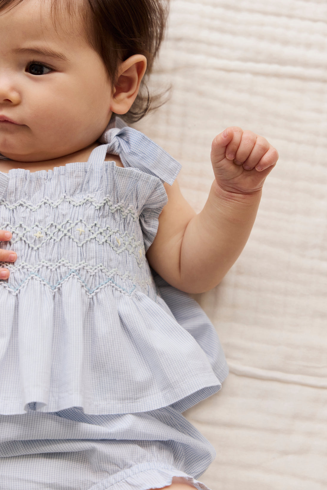 Organic Cotton Desiree Top - Petite Check Childrens Top from Jamie Kay NZ