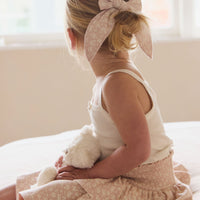 Organic Cotton Bow - Rosalie Field Rose Childrens Hair Bow from Jamie Kay NZ