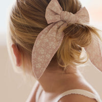 Organic Cotton Bow - Rosalie Field Rose Childrens Hair Bow from Jamie Kay NZ