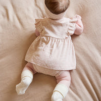 Organic Cotton Elianna Playsuit - Rosalie Field Rose Childrens Playsuit from Jamie Kay NZ