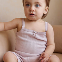 Organic Cotton Modal Singlet - Violet Tint Childrens Singlet from Jamie Kay NZ