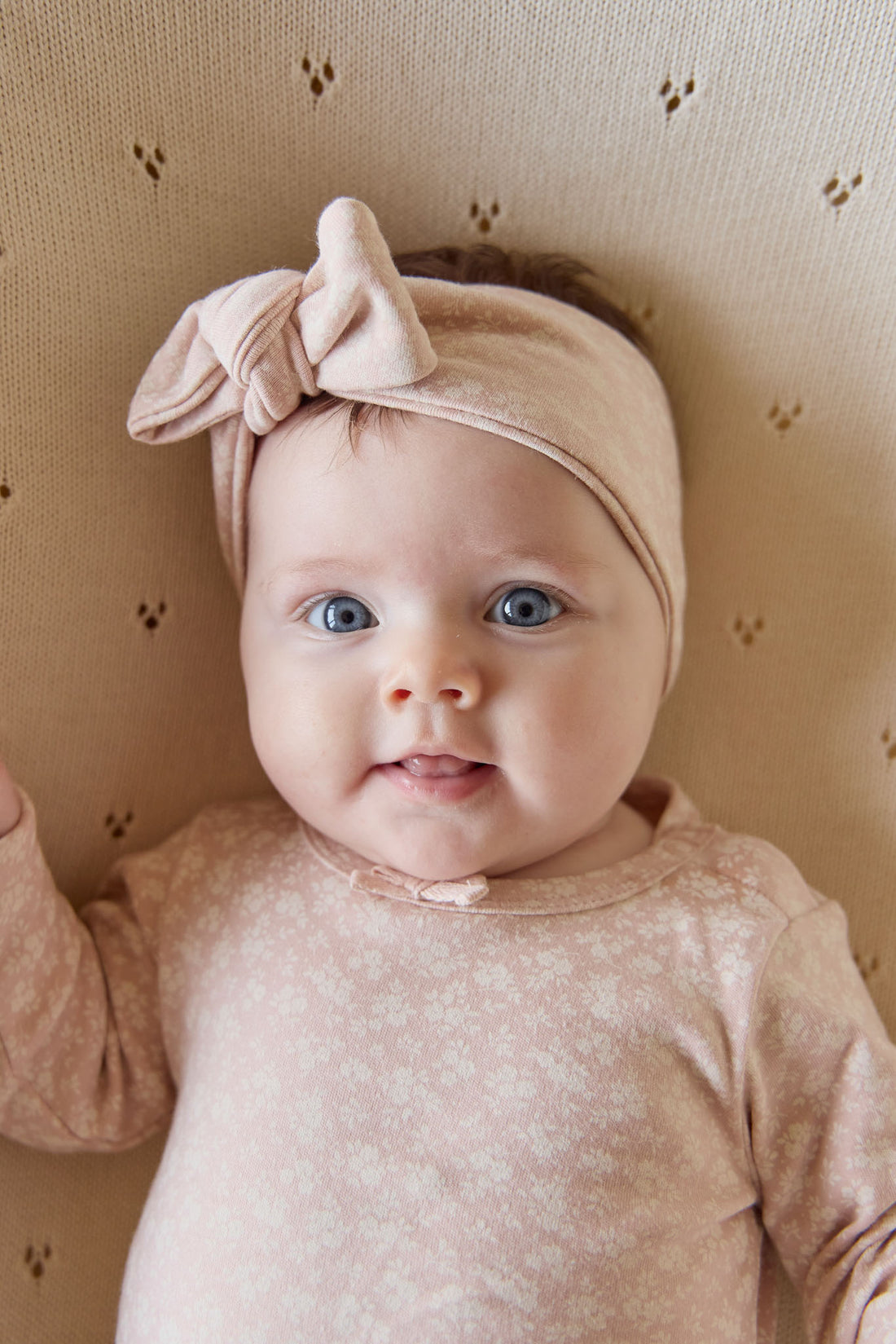 Organic Cotton Headband - Rosalie Field Rose Childrens Headband from Jamie Kay NZ