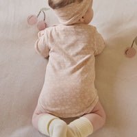 Organic Cotton Long Sleeve Bodysuit - Rosalie Field Rose Childrens Bodysuit from Jamie Kay NZ