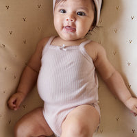 Organic Cotton Modal Singlet Bodysuit - Violet Tint Childrens Bodysuit from Jamie Kay NZ