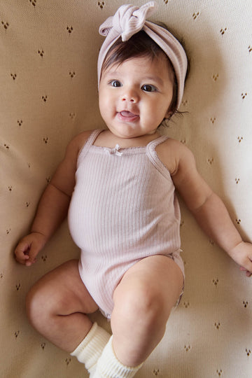 Organic Cotton Modal Singlet Bodysuit - Violet Tint Childrens Bodysuit from Jamie Kay NZ