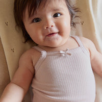 Organic Cotton Modal Singlet Bodysuit - Violet Tint Childrens Bodysuit from Jamie Kay NZ