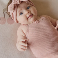 Organic Cotton Modal Singlet Bodysuit - Peony Marle Childrens Bodysuit from Jamie Kay NZ