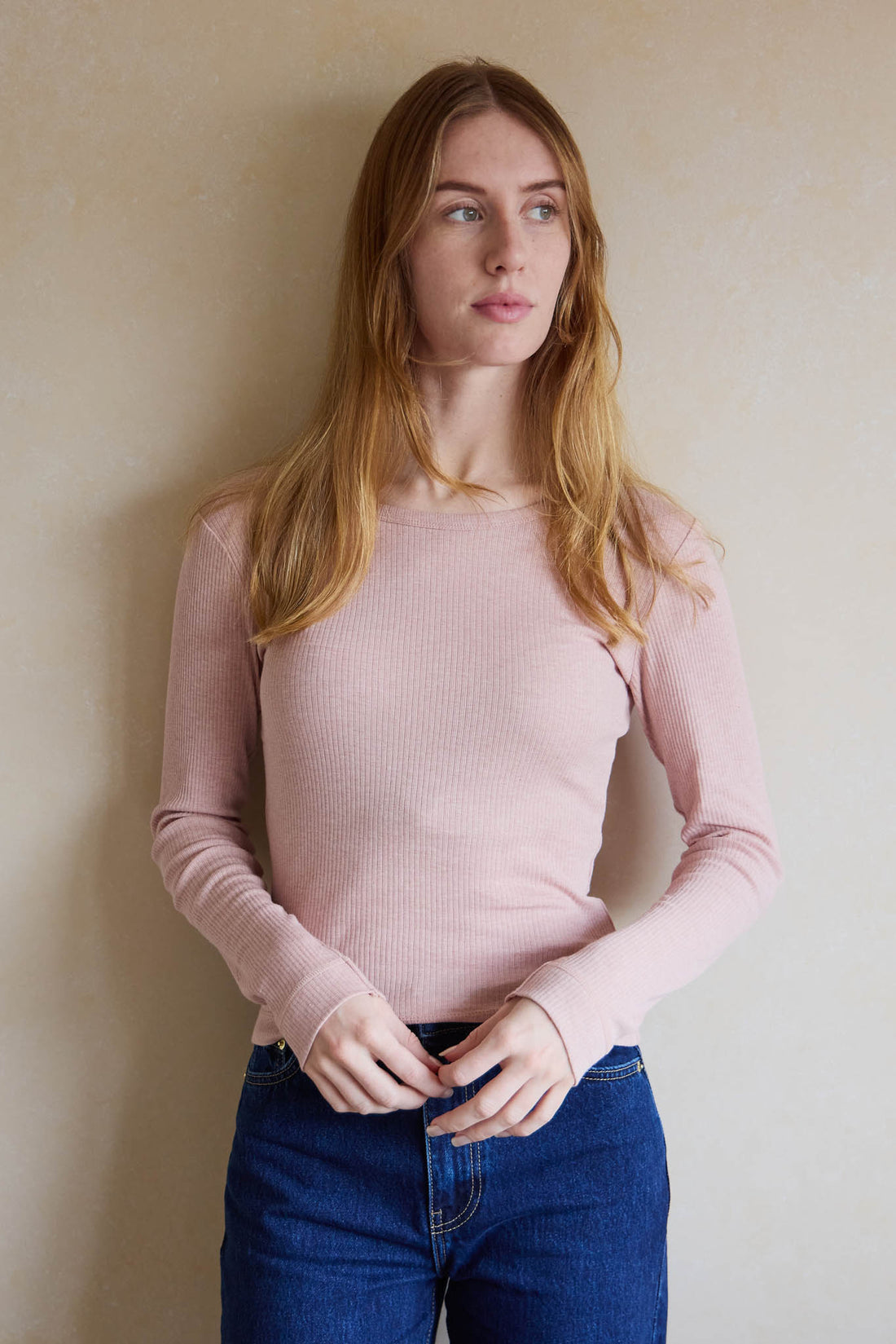 Organic Cotton Modal Womens Long Sleeve Top - Peony Marle Childrens Womens Top from Jamie Kay NZ