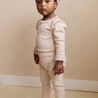 Organic Cotton Everyday Legging - Rosalie Field Rose Childrens Legging from Jamie Kay NZ