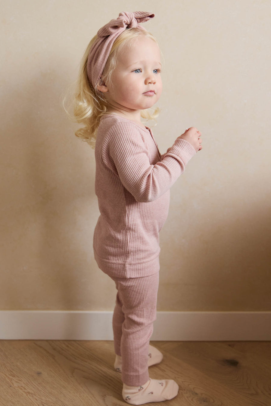 Organic Cotton Modal Everyday Legging - Peony Marle Childrens Legging from Jamie Kay NZ