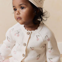 Delilah Cardigan - Cherry Love Blush Childrens Cardigan from Jamie Kay NZ