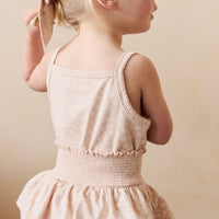 Organic Cotton Singlet - Rosalie Field Rose Childrens Singlet from Jamie Kay NZ