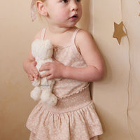 Organic Cotton Singlet - Rosalie Field Rose Childrens Singlet from Jamie Kay NZ