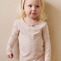 Organic Cotton Long Sleeve Top - Rosalie Field Rose Childrens Top from Jamie Kay NZ