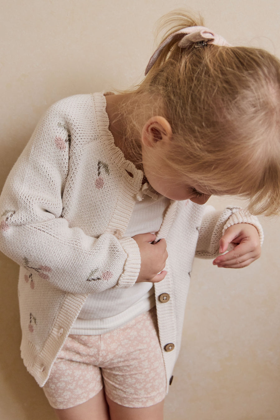 Organic Cotton Everyday Bike Short - Rosalie Field Rose Childrens Short from Jamie Kay NZ