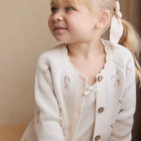 Delilah Cardigan - Cherry Love Blush Childrens Cardigan from Jamie Kay NZ