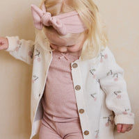 Delilah Cardigan - Cherry Love Blush Childrens Cardigan from Jamie Kay NZ