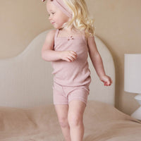 Organic Cotton Modal Elisa Short - Peony Marle Childrens Short from Jamie Kay NZ