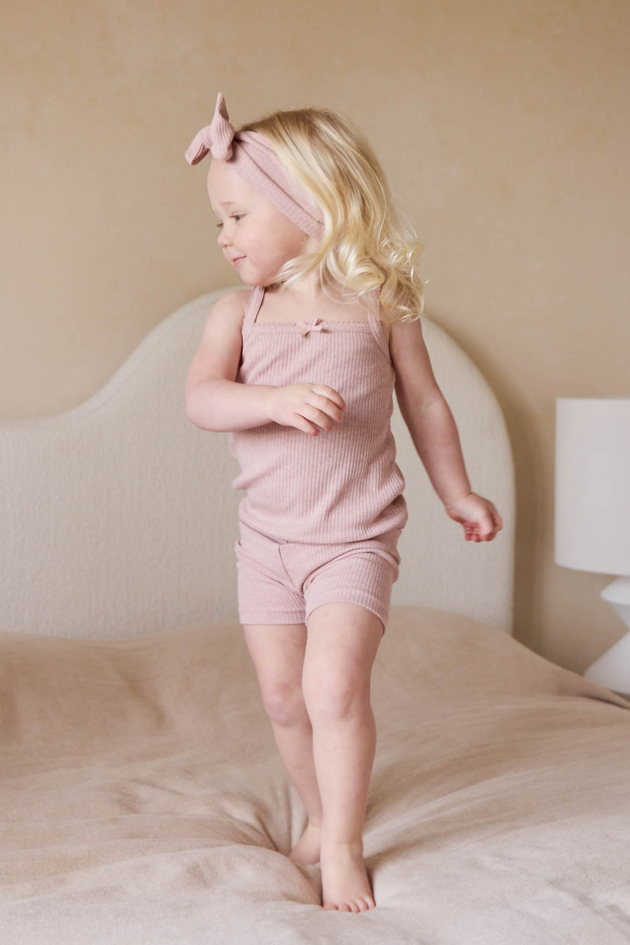 Organic Cotton Modal Elisa Short - Peony Marle Childrens Short from Jamie Kay NZ