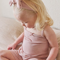 Organic Cotton Modal Singlet - Peony Marle Childrens Singlet from Jamie Kay NZ