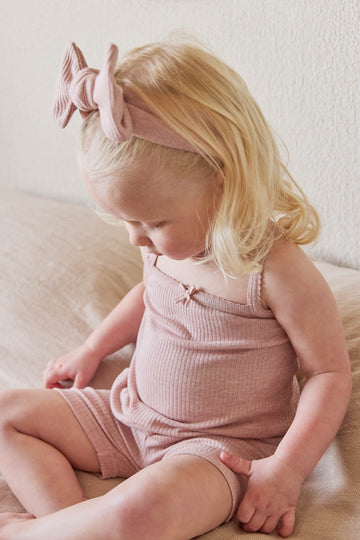 Organic Cotton Modal Singlet - Peony Marle Childrens Singlet from Jamie Kay NZ