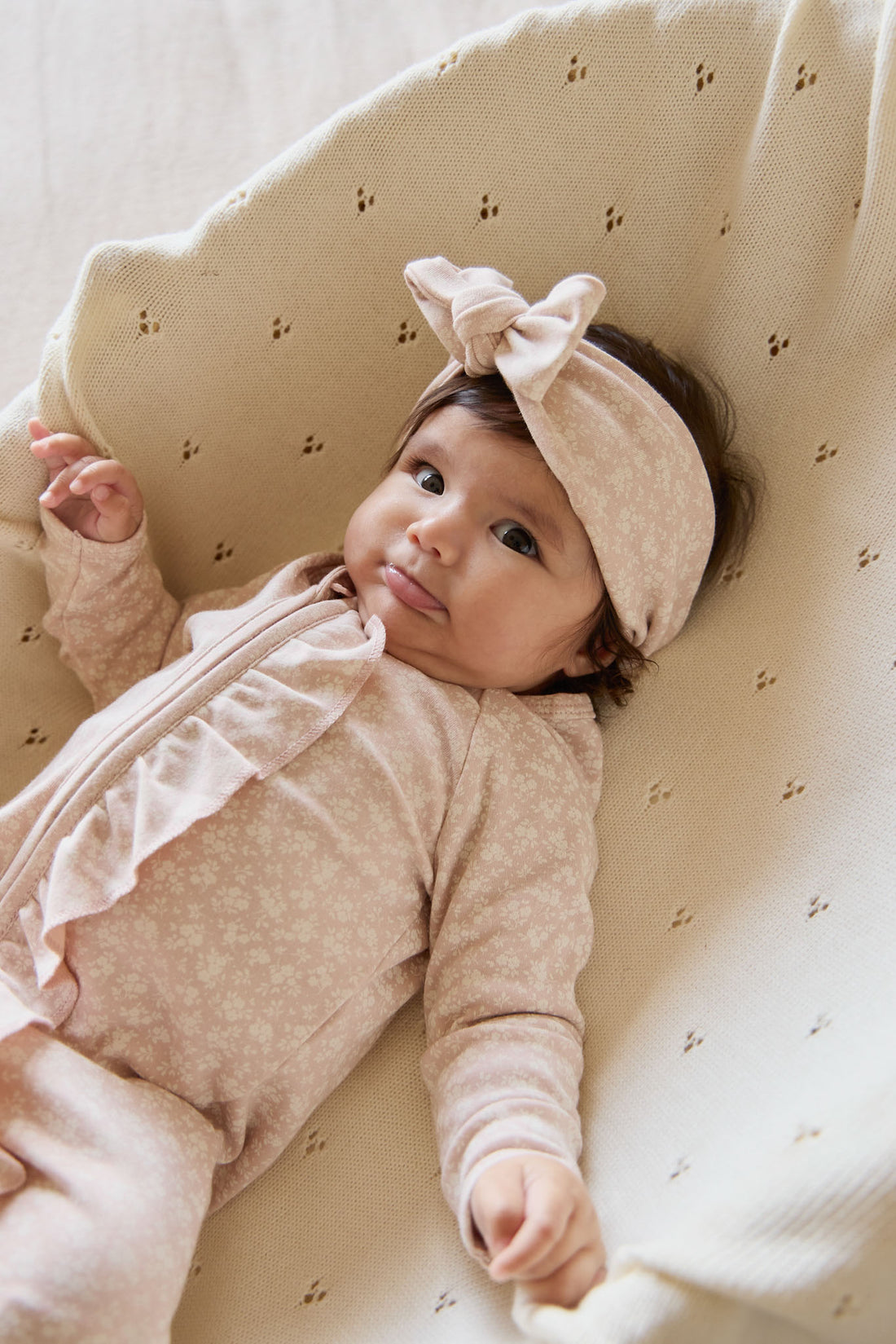 Organic Cotton Melanie Onepiece - Rosalie Field Rose Childrens Onepiece from Jamie Kay NZ