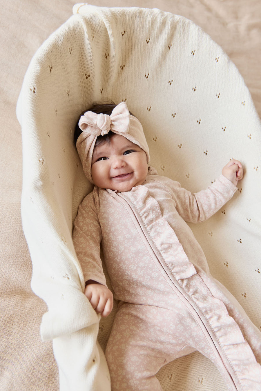 Organic Cotton Melanie Onepiece - Rosalie Field Rose Childrens Onepiece from Jamie Kay NZ