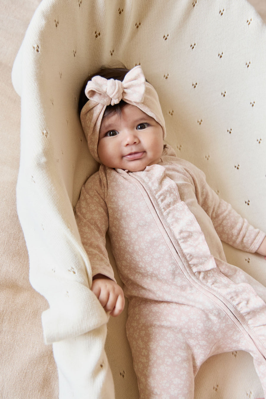 Organic Cotton Melanie Onepiece - Rosalie Field Rose Childrens Onepiece from Jamie Kay NZ