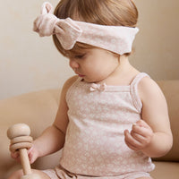 Organic Cotton Singlet - Rosalie Field Rose Childrens Singlet from Jamie Kay NZ