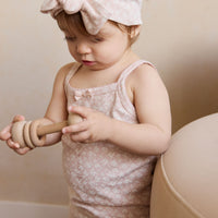 Organic Cotton Singlet - Rosalie Field Rose Childrens Singlet from Jamie Kay NZ