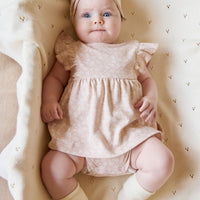 Organic Cotton Elianna Playsuit - Rosalie Field Rose Childrens Playsuit from Jamie Kay NZ