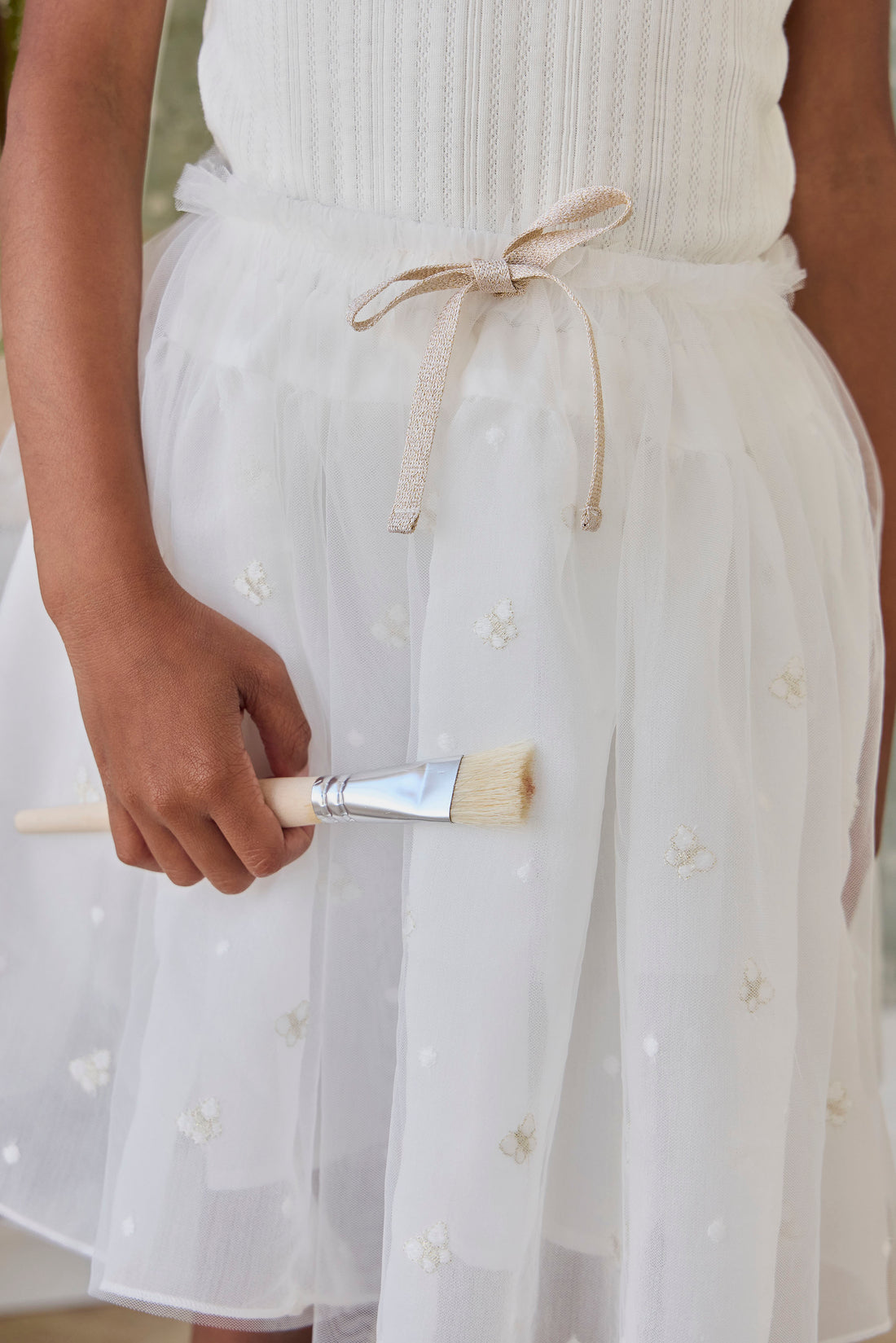 Bellamy Skirt - Parchment Ballerina Butterfiles Childrens Skirt from Jamie Kay NZ