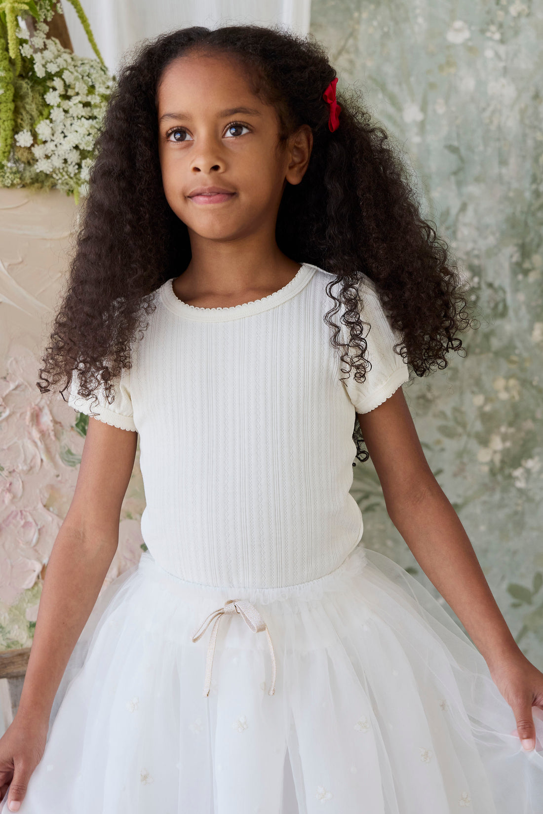 Bellamy Skirt - Parchment Ballerina Butterfiles Childrens Skirt from Jamie Kay NZ