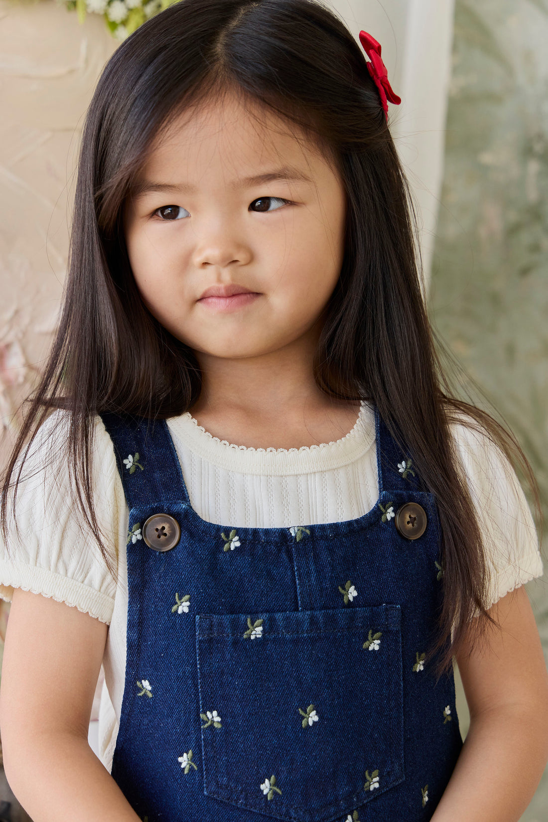 Organic Cotton Pointelle Rhea Top - Parchment Childrens Top from Jamie Kay NZ