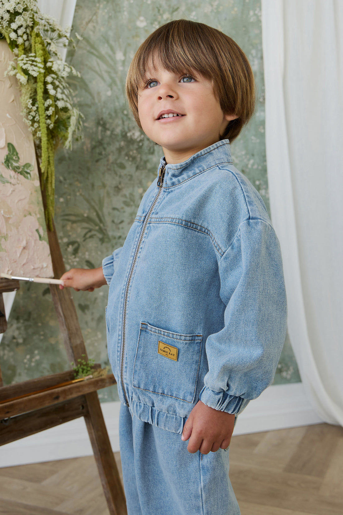 Murray Denim Jacket - Light Wash Childrens Jacket from Jamie Kay NZ