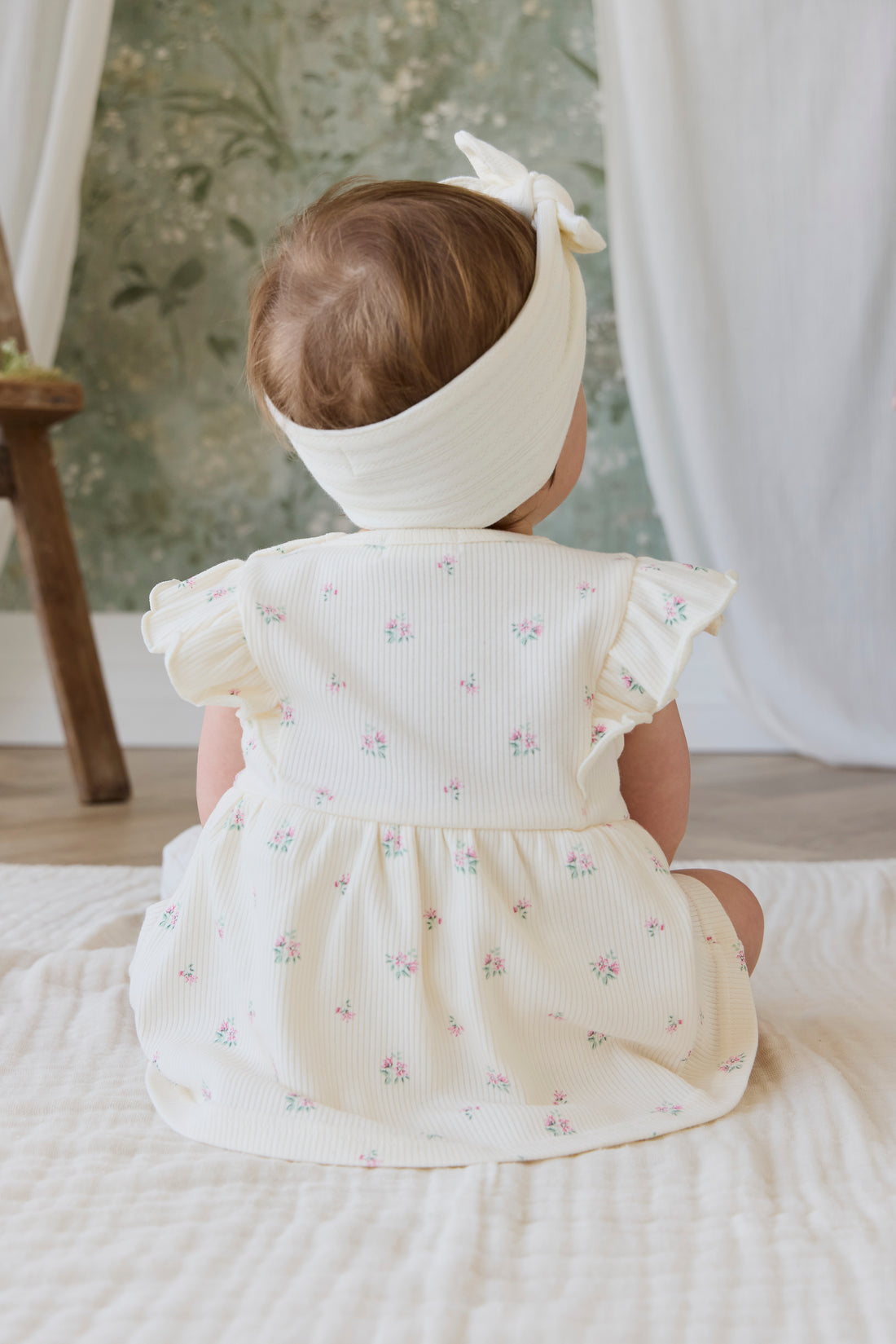 Organic Cotton Rib Elianna Playsuit - Emma Whisper Childrens Playsuit from Jamie Kay NZ