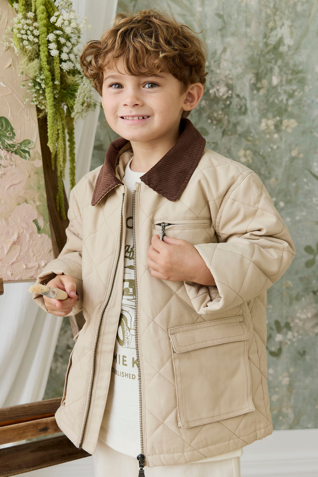 Wolfe Jacket - Sandstone Childrens Jacket from Jamie Kay NZ