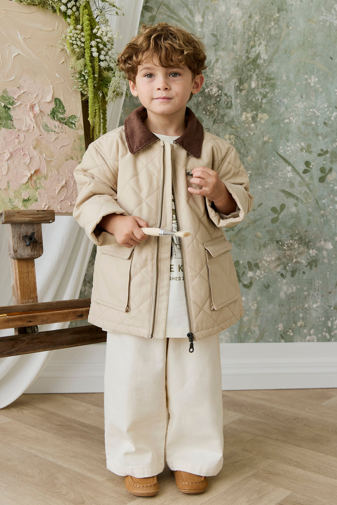 Abel Pant - Natural Childrens Pant from Jamie Kay NZ